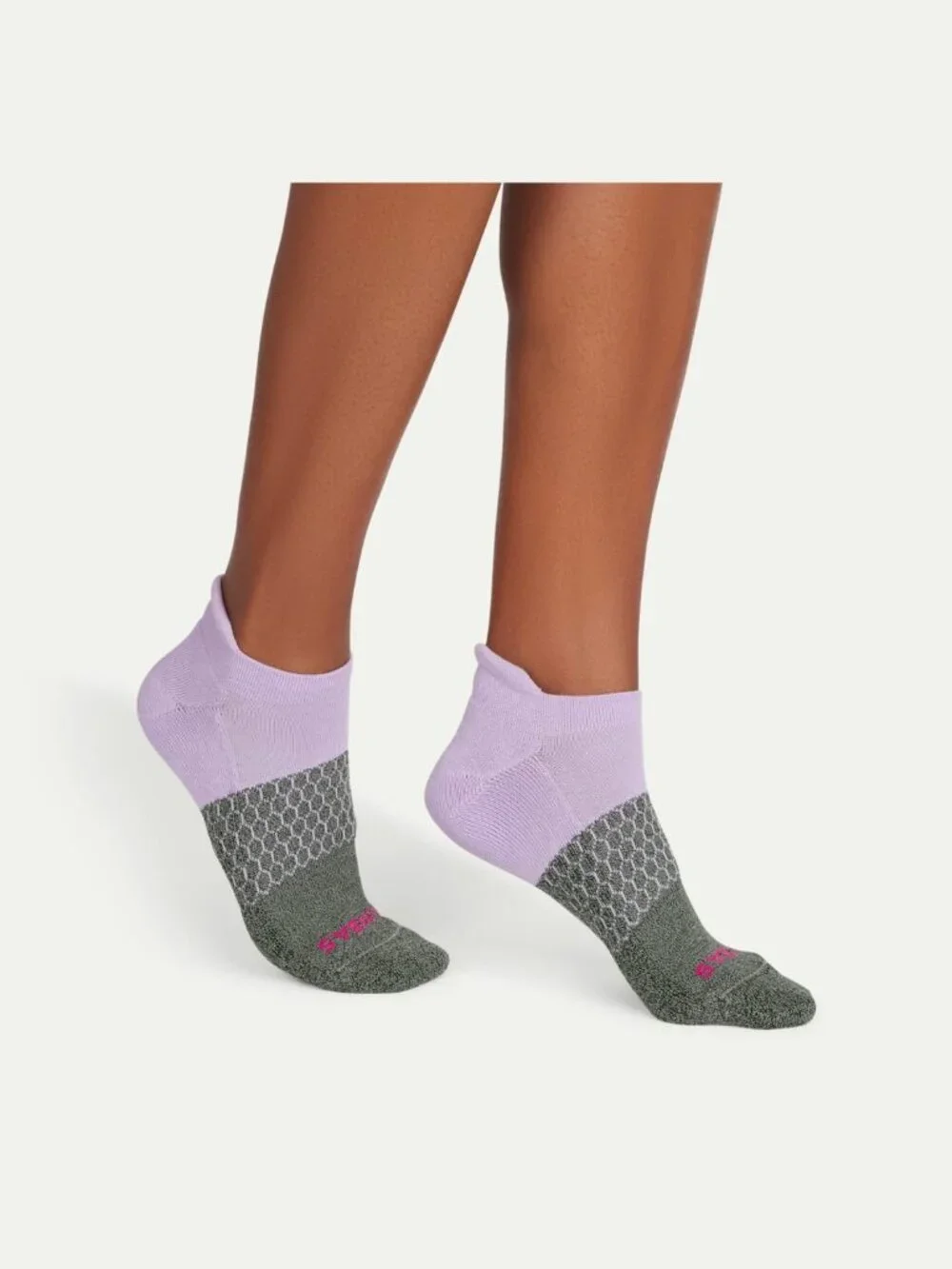 BOMBAS Women's Marl Cotton Blend Ankle Socks Size 8-10.5US- Soft Lavender - NWT